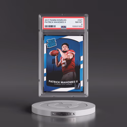2017 Panini Donruss #327 Patrick Mahomes II (PSA 8 NM-MT)