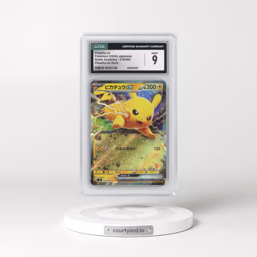 2024 Battle Academy #018/066 Pikachu ex - Pikachu ex Deck (Holo) (CGC 9 MINT)