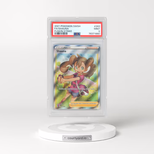 2021 Pokémon Sword & Shield Fusion Strike #263 Shauna - Full Art (PSA 9 MINT)