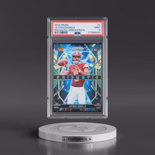 2024 Panini Prizm Prizmatic #3 Jayden Daniels - Green Prizm (PSA 9 MINT)