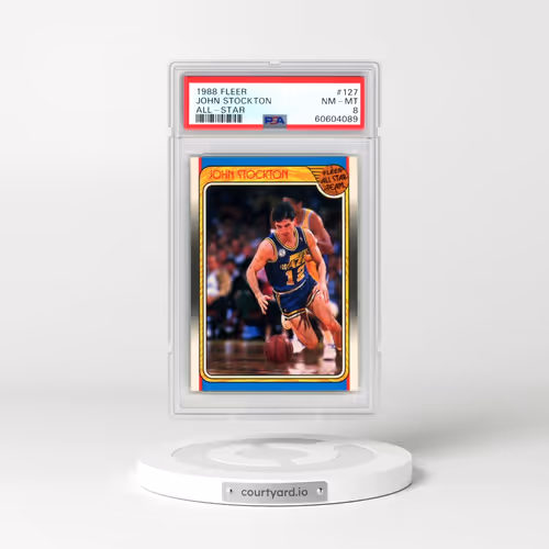 1988 Fleer #127 John Stockton - All-Star (PSA 8 NM-MT)