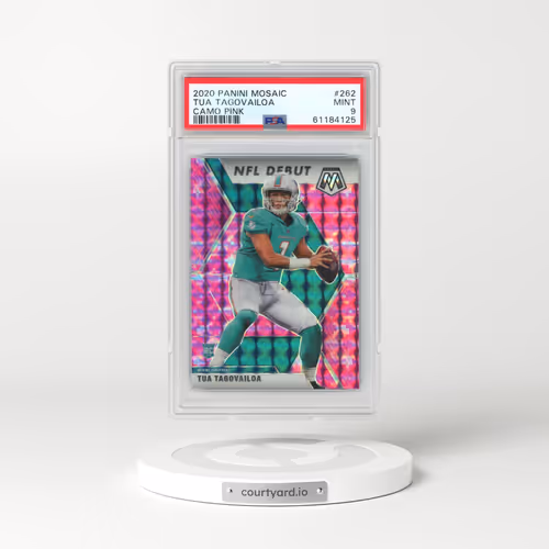 2020 Panini Mosaic #262 Tua Tagovailoa - Camo Pink (PSA 9 MINT)