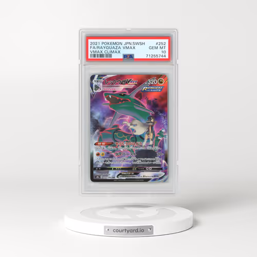 2021 Pokémon Sword & Shield Vmax Climax #252 Rayquaza Vmax - Full Art (PSA 10 GEM MINT)