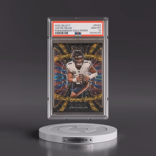 2022 Panini Select Phenomenon #PHE2 Justin Fields - Gold Prizm (PSA 10 GEM MINT)