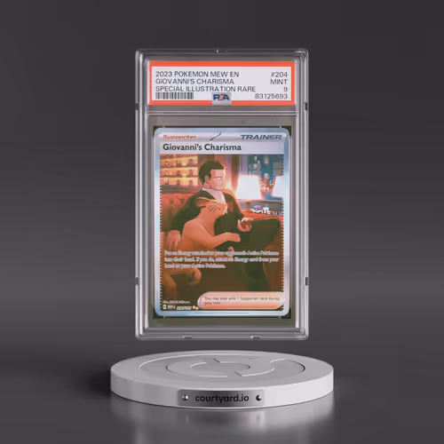 2023 Pokémon Mew EN-151 #204 Giovanni's Charisma - Special Illustration Rare (PSA 9 MINT)