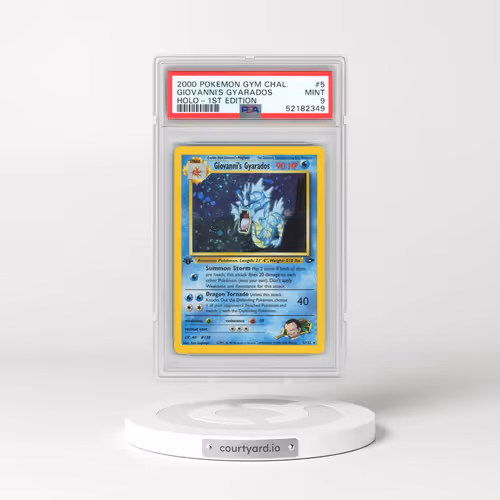 2000 Pokémon Gym Challenge #5 Giovanni's Gyarados - 1st Edition Holo (PSA 9 MINT)