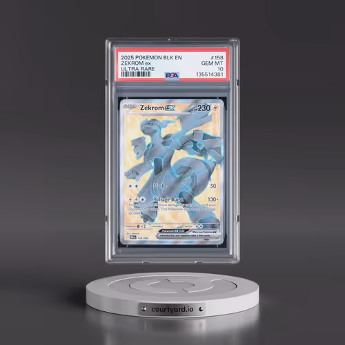 2025 Pokémon Blk EN-Black Bolt #158 Zekrom EX - Holo Ultra Rare (PSA 10 GEM MINT)