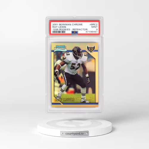 2001 Bowman Chrome 1996 Rookies #BRC2 Ray Lewis - Refractor (PSA 9 MINT)