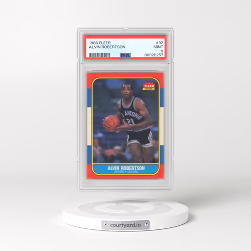 1986 Fleer #92 Alvin Robertson (PSA 9 MINT)