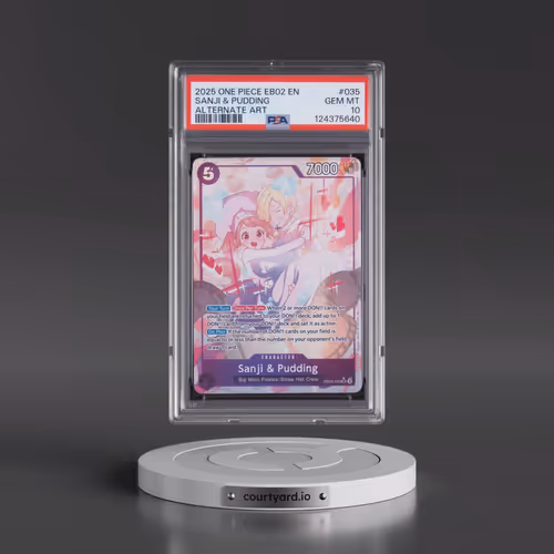2025 One Piece EB02-Extra Booster -Anime 25th Collection #035 Sanji & Pudding - Alternate Art (PSA 1