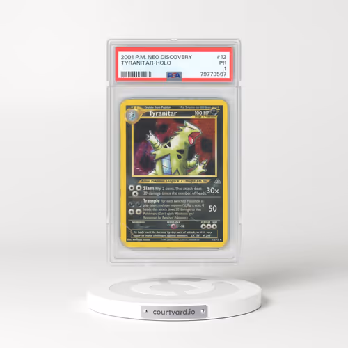 2001 Pokémon Neo Discovery #12 Tyranitar - Holo (PSA 1 PR)