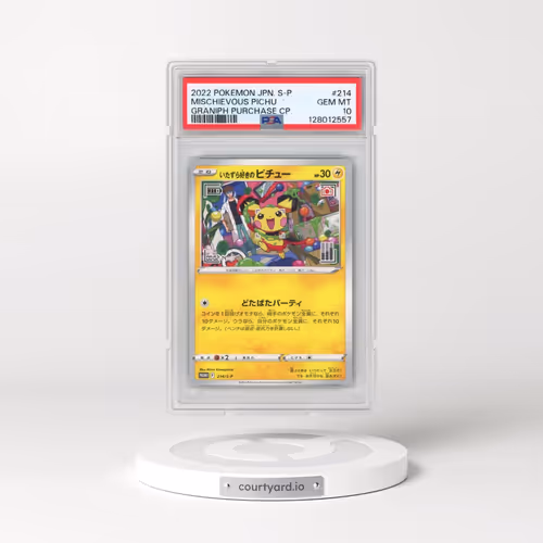 2022 Pokémon S Promo #214 Mischievous Pichu - Graniph Purchase Campaign (PSA 10 GEM MINT)