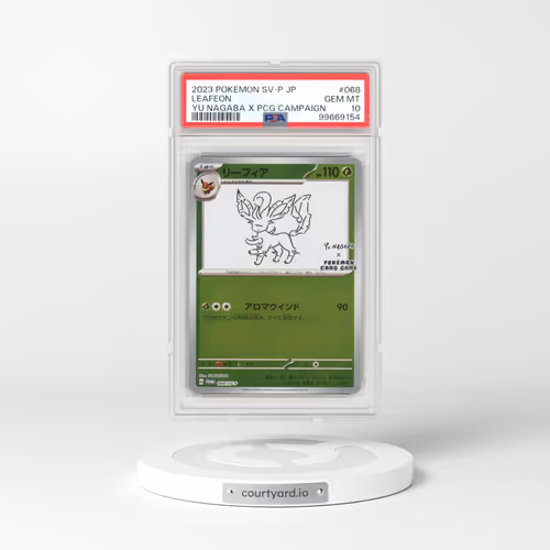 2023 Japanese Pokémon SV-P Promo #068 Leafeon - YU Nagaba X Pokemon Card Game Campaign (PSA 10 GEM MINT)