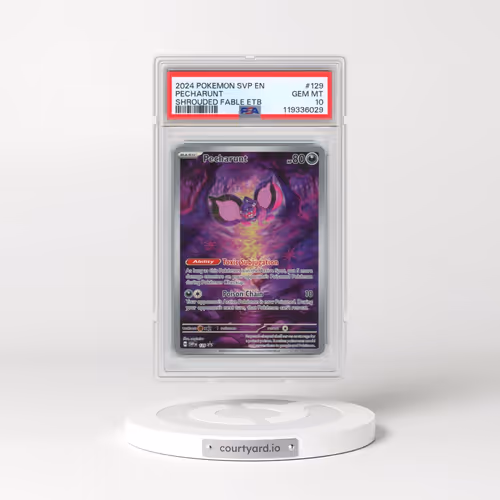 2024 Pokémon Svp EN-SV Black Star Promo #129 Pecharunt - Shrouded Fable Elite Trainer Box (PSA 10 GE