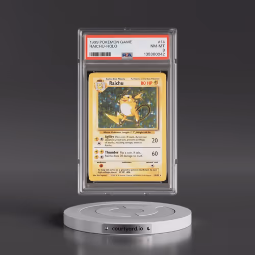 1999 Pokémon Game #14 Raichu - Holo (PSA 8 NM-MT)