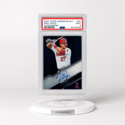 2020 Topps Chrome Black Autographs #MT Mike Trout (PSA 9 MINT)