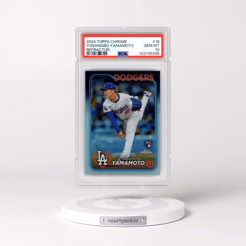 2024 Topps Chrome #18 Yoshinobu Yamamoto - Refractor (PSA 10 GEM MINT)