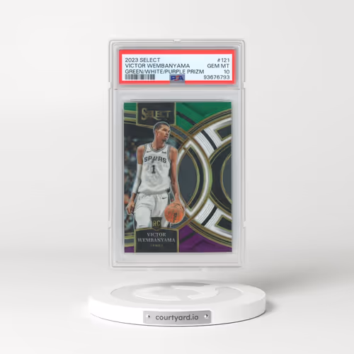2023 Panini Select #121 Victor Wembanyama - Green/White/Purple Prizm (PSA 10 GEM MINT)