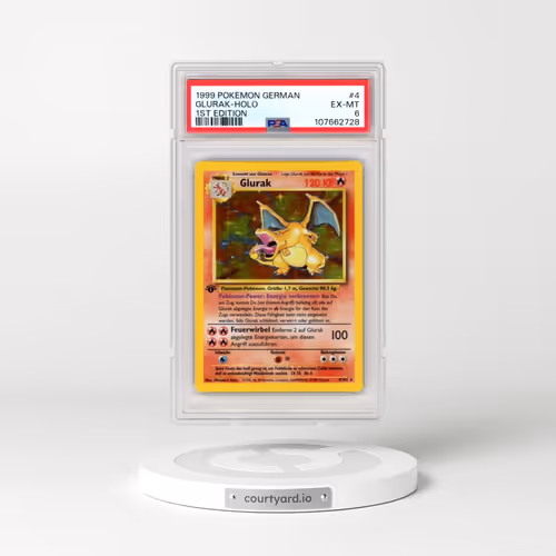 1999 Pokémon #4 Glurak - 1st Edition Holo (PSA 6 EX-MT)