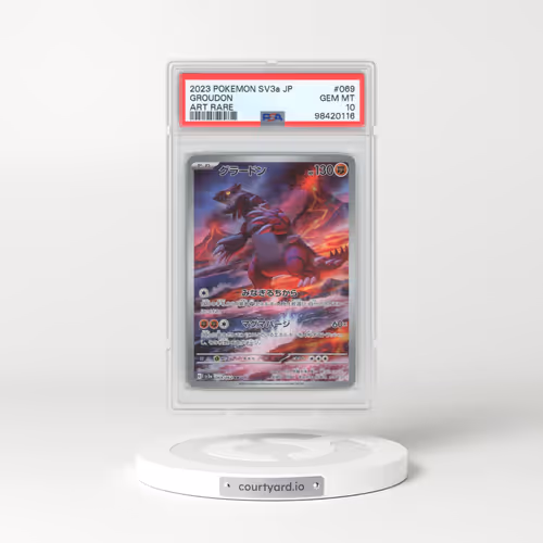 2023 Pokémon Sv3a-Raging Surf #069 Groudon - Art Rare (PSA 10 GEM MINT)