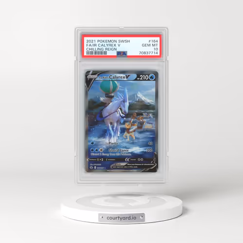 2021 Pokémon Sword & Shield Chilling Reign #164 Ice Rider Calyrex V - Holo Full Art (PSA 10 GEM MINT)