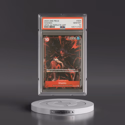 2024 One Piece OP09-Emperors in the New World #004 Shanks - Alternate Art (PSA 10 GEM MINT)