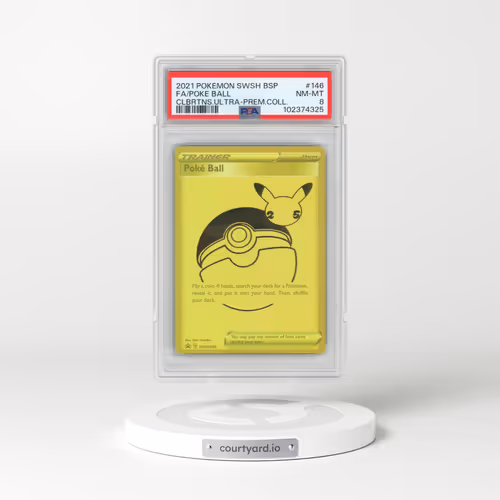 2021 Pokémon Swsh Black Star Promo #146 Poke Ball - Full Art Celebrations Ultra-Premium Collection (PSA 8 NM-MT)