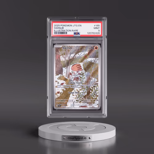 2025 Pokémon Jtg EN-Journey Together #165 Swinub - Illustration Rare (PSA 9 MINT)