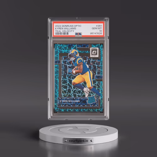 2022 Panini Donruss Optic #281 Kyren Williams - Teal Velocity (PSA 10 GEM MINT)