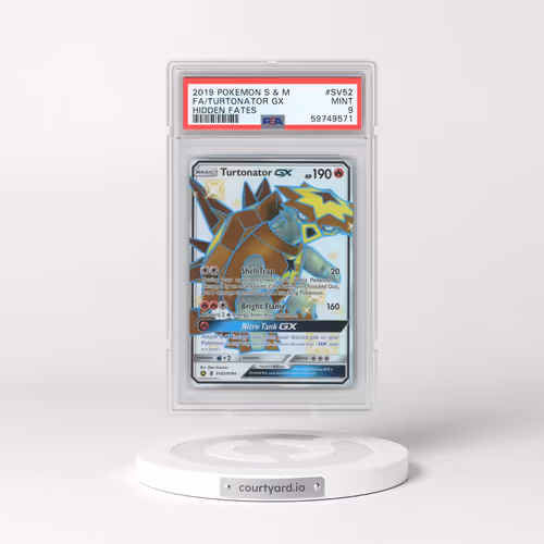 2019 Pokémon Sun & Moon Hidden Fates #SV52 Turtonator GX - Holo Full Art (PSA 9 MINT)