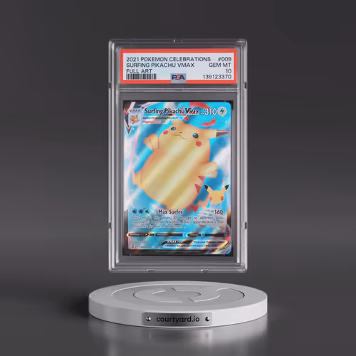2021 Pokémon Celebrations #009 Surfing Pikachu Vmax - Full Art (PSA 10 GEM MINT)