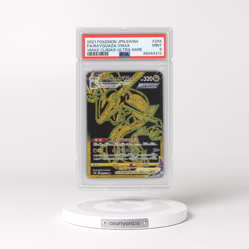 2021 Pokémon Sword & Shield Vmax Climax #284 Rayquaza Vmax - Full Art Ultra Rare (PSA 9 MINT)