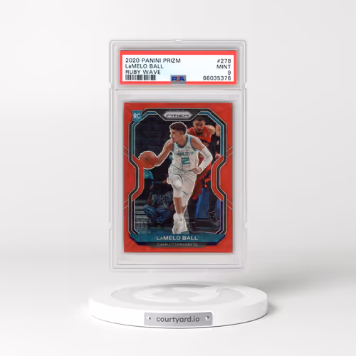 2020 Panini Prizm #278 LaMelo Ball - Ruby Wave (PSA 9 MINT)
