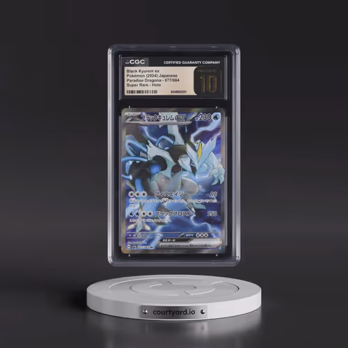 2024 Paradise Dragona - sv7a #077/064 Black Kyurem ex - Super Rare Holo (CGC 10 PRISTINE)