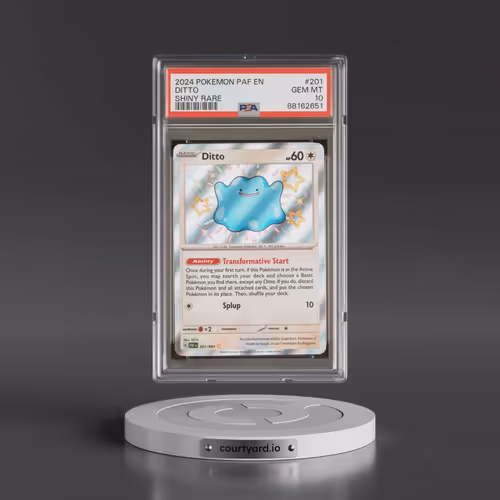 2024 Pokémon Paf EN-Paldean Fates #201 Ditto - Shiny Rare (PSA 10 GEM MINT)