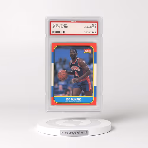 1986 Fleer #27 Joe Dumars (PSA 8 NM-MT)