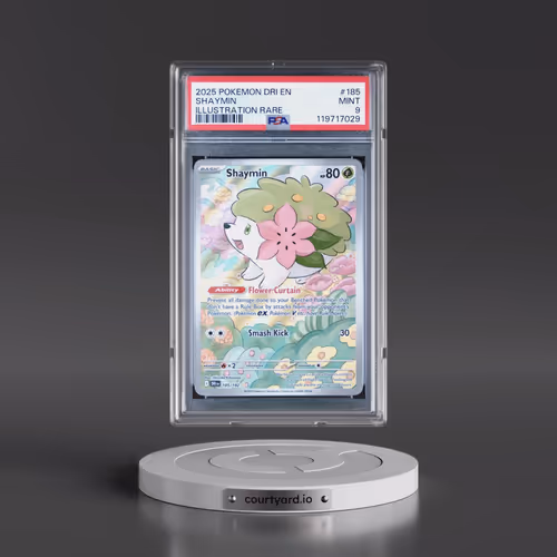 2025 Pokémon Dri EN-Destined Rivals #185 Shaymin - Illustration Rare (PSA 9 MINT)