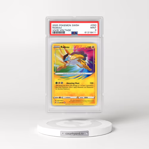 2020 Pokémon Sword & Shield Vivid Voltage #050 Raikou (PSA 9 MINT)