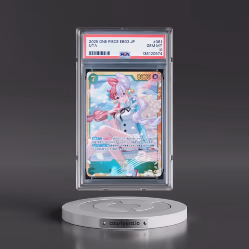 2025 One Piece Japanese EB03-Extra Booster -One Piece Heroines Edition #061 Uta (PSA 10 GEM MINT)