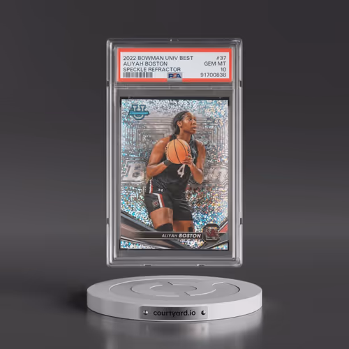 2022 Bowman University Best #37 Aliyah Boston - Speckle Refractor (PSA 10 GEM MINT)