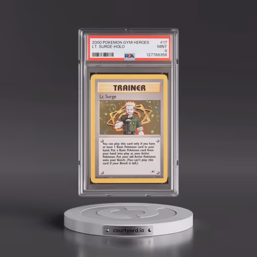 2000 Pokémon Gym Heroes #17 LT. Surge - Holo (PSA 9 MINT)