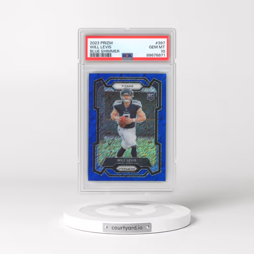2023 Panini Prizm #397 Will Levis - Blue Shimmer (PSA 10 GEM MINT)