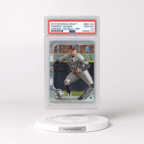 2019 Bowman Draft #BDC100 Andrew Vaughn - Chrome-No Ball-Refractor (PSA 10 GEM MINT)