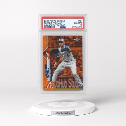 2020 Topps Chrome #131 Freddie Freeman - Orange Refractor (PSA 10 GEM MINT)