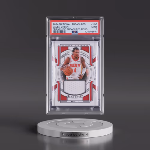 2024 Panini National Treasures Franchise Treasures Relics #JGR Jalen Green (PSA 9 MINT)