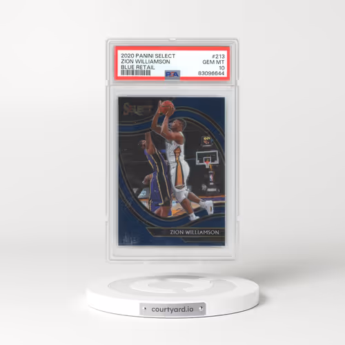 2020 Panini Select #213 Zion Williamson - Blue Retail (PSA 10 GEM MINT)