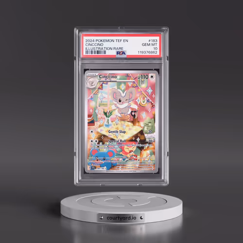 2024 Pokémon Tef EN-Temporal Forces #183 Cinccino - Illustration Rare (PSA 10 GEM MINT)
