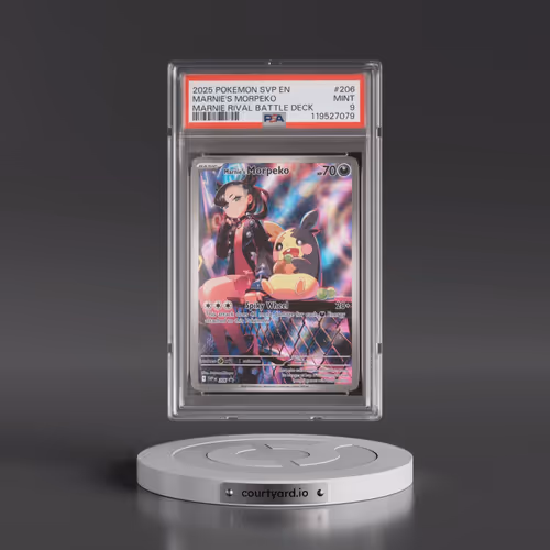 2025 Pokémon Svp EN-SV Black Star Promo #206 Marnie's Morpeko - Marnie Rival Battle Deck (PSA 9 MINT