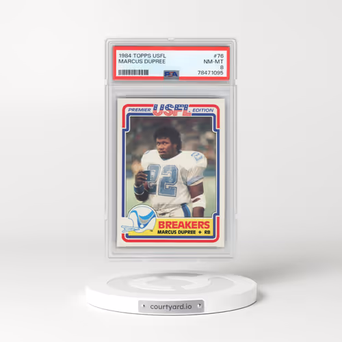 1984 Topps USFL #76 Marcus Dupree (PSA 8 NM-MT)