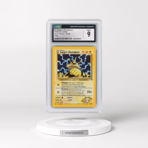 2000 Gym Heroes #6/132 Lt. Surge's Electabuzz - Holo (CGC 9 MINT)